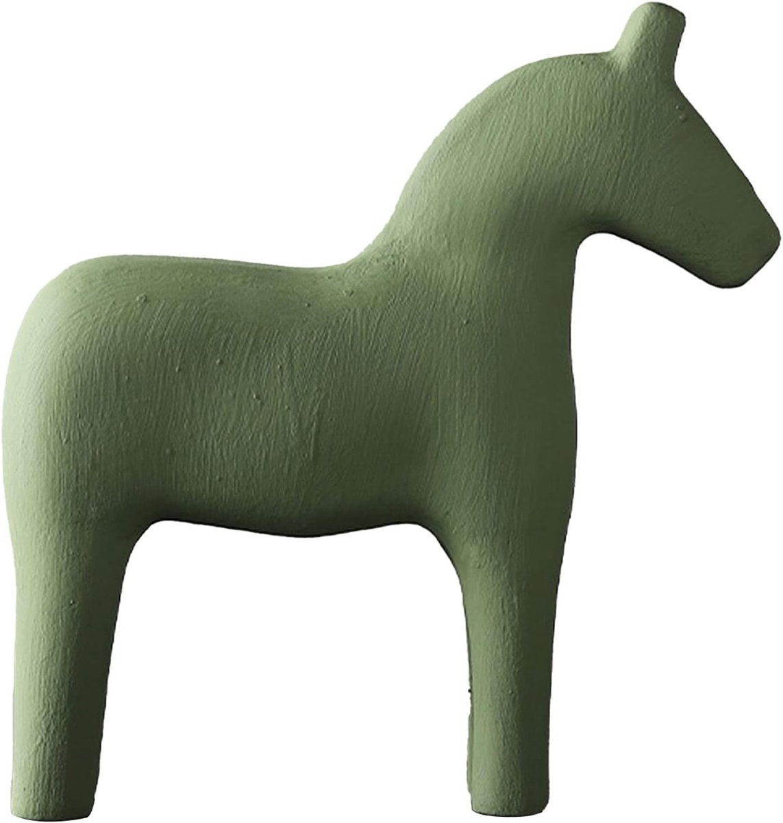 Houten Paard Beeldje Mini Zweedse Dala - Massief Hout - Handgeschilderd - Perfect voor Woonkamer - ShopVlot