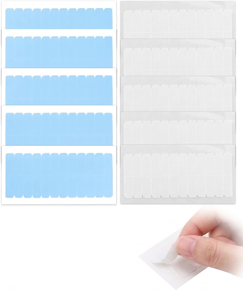 Tape-extensions plakstrips 120 stuks - dubbelzijdig - 60 blauw, 60 wit - sterke fixatie voor echt haar - ShopVlot