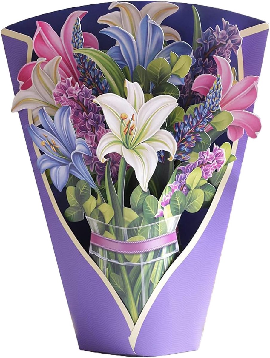 3D bloemen verjaardagskaart - handgemaakt - laser gesneden - unieke pop-up verrassing - ShopVlot