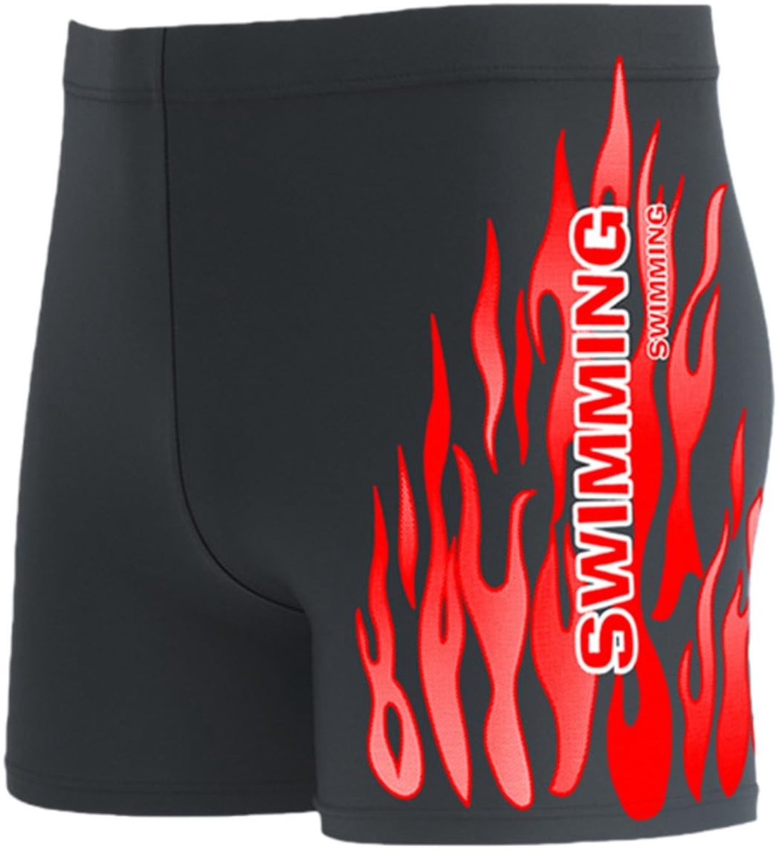 Solidchoice - Sportieve Badshorts met Blauwe Vlamprint voor Mannen
