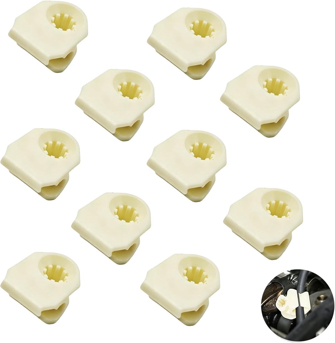 Remleiding clips 18 stuks - Nylon bevestigingen 19,3 x 14 mm - Voor remslang en olieleiding - ShopVlot