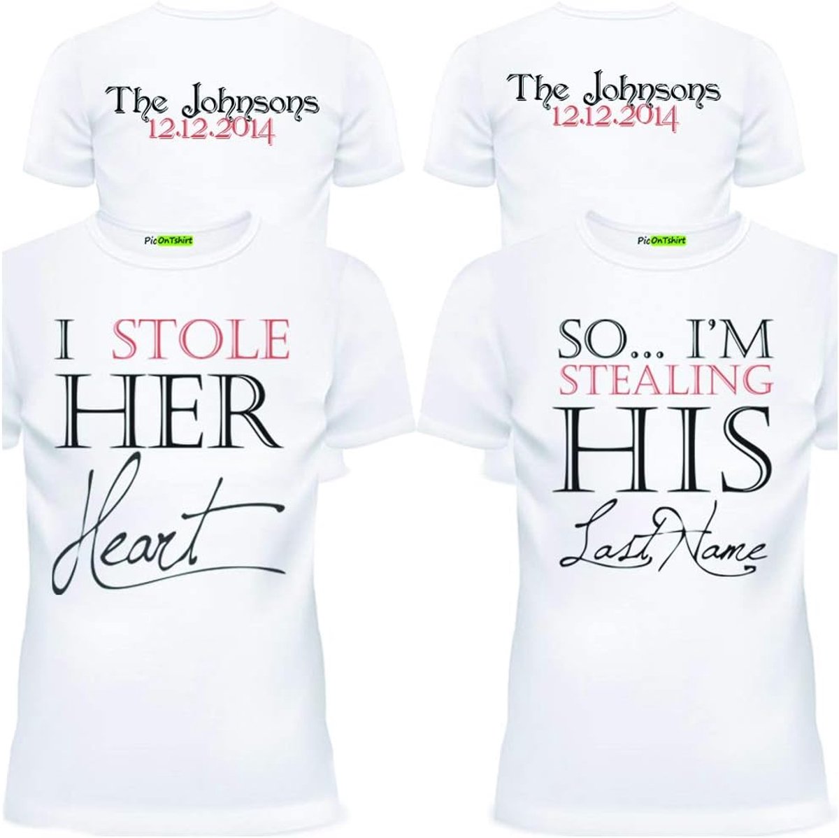 Matching shirts voor getrouwde stellen - wit - comfortabele pasvorm - perfect voor samen tijd doorbrengen - ShopVlot