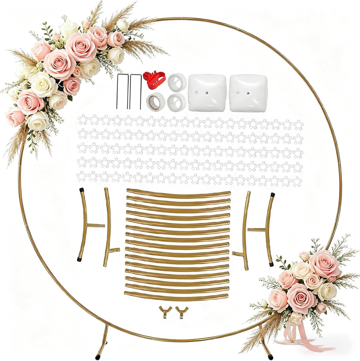 Ballonnenboogset 2 m - metaal goud - stabiel en herbruikbaar - perfect voor feesten - ShopVlot