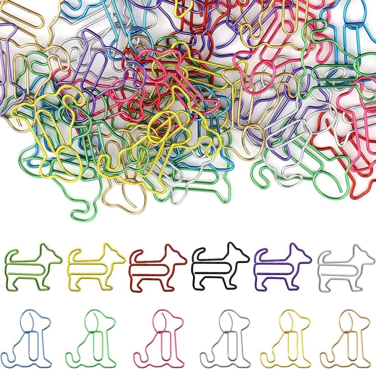 Paperclips 80 Stuks - Kleurrijke Paperclips - Rvs en Galvaniseer - Organiseer je documenten - ShopVlot