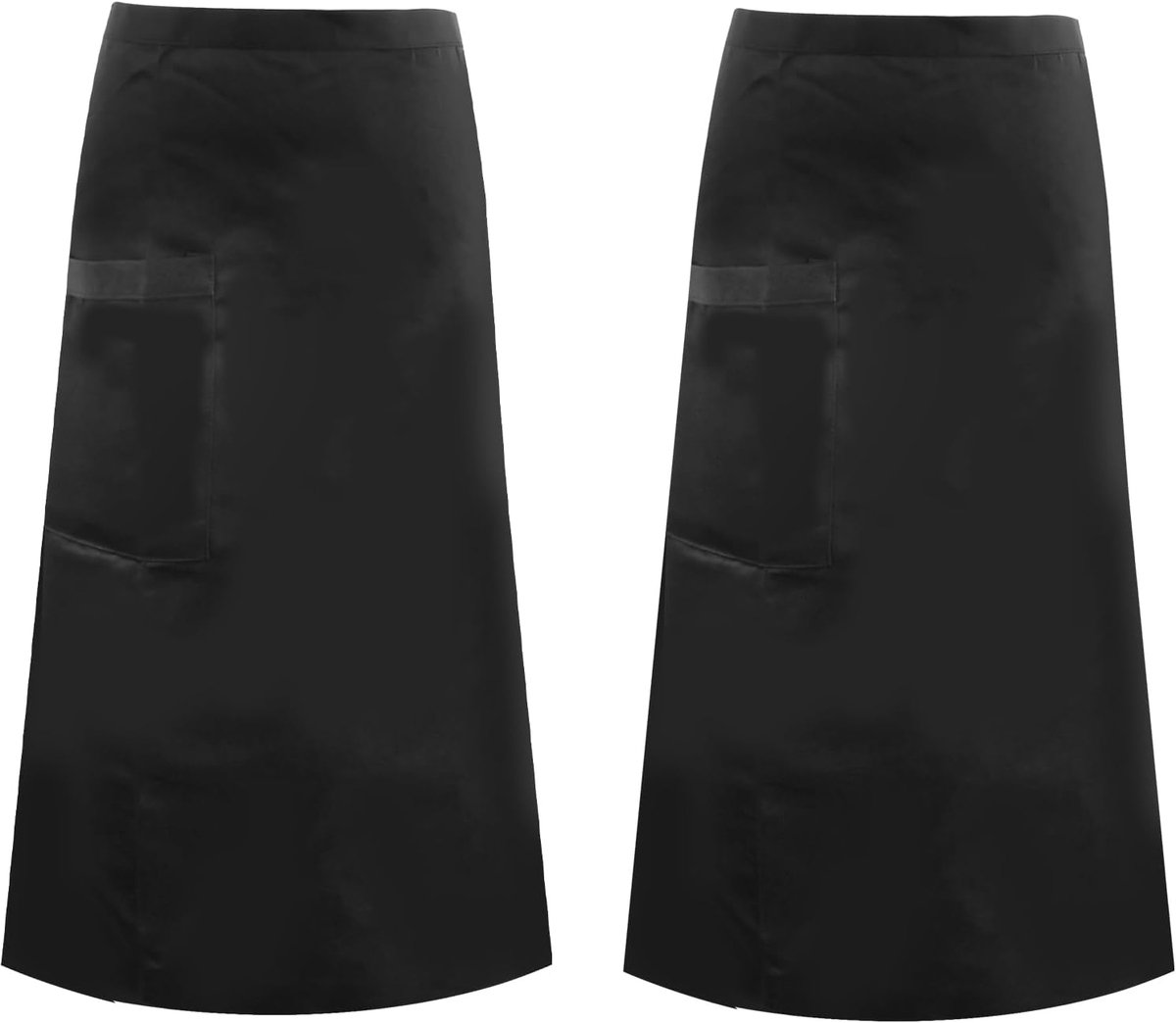 Schort met tailleband - zwart - met zakken - ideaal voor horeca - ShopVlot