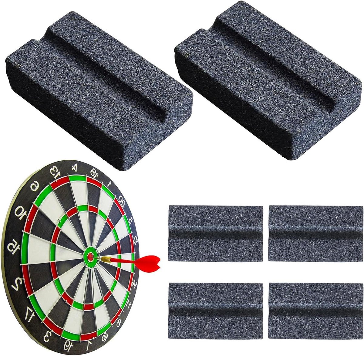 Dartpunten Slijper - Pijlpunt Slijpsteen - Darts Scherpen - Duurzaam Zandsteen - 25 x 15 cm - Zwart