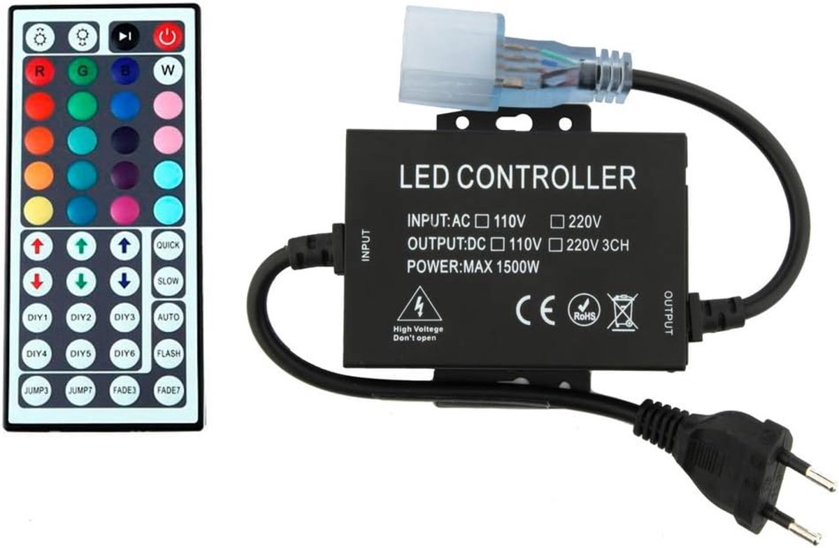LED Neon Flex RGB Controller Plug With Remote Control - ShopVlot