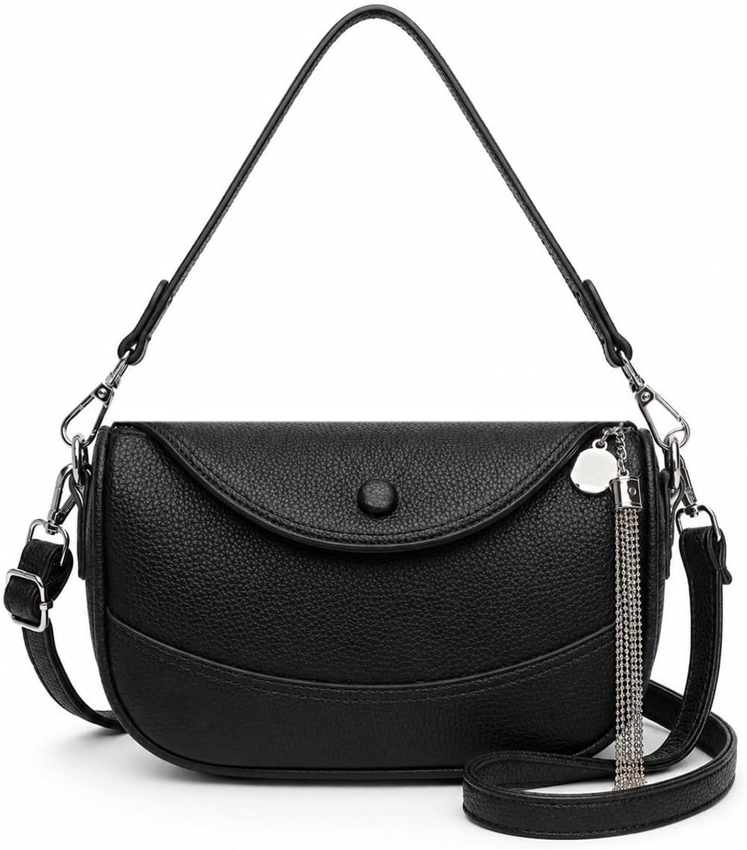 GAEKEAO Handtas, schoudertas voor dames, middelgroot, veganistisch leer, verstelbaar, draagriem, elegant, geschikt - ShopVlot