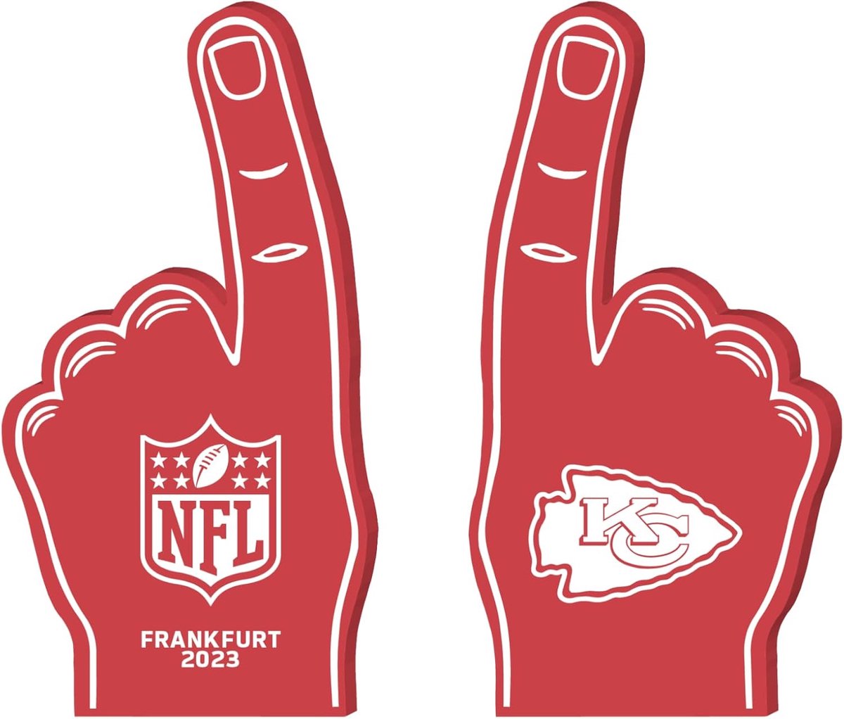 NFL Frankfurt Game Kansas City Chiefs Foam Thimble, Multicolor, One size, Multicolour - ShopVlot