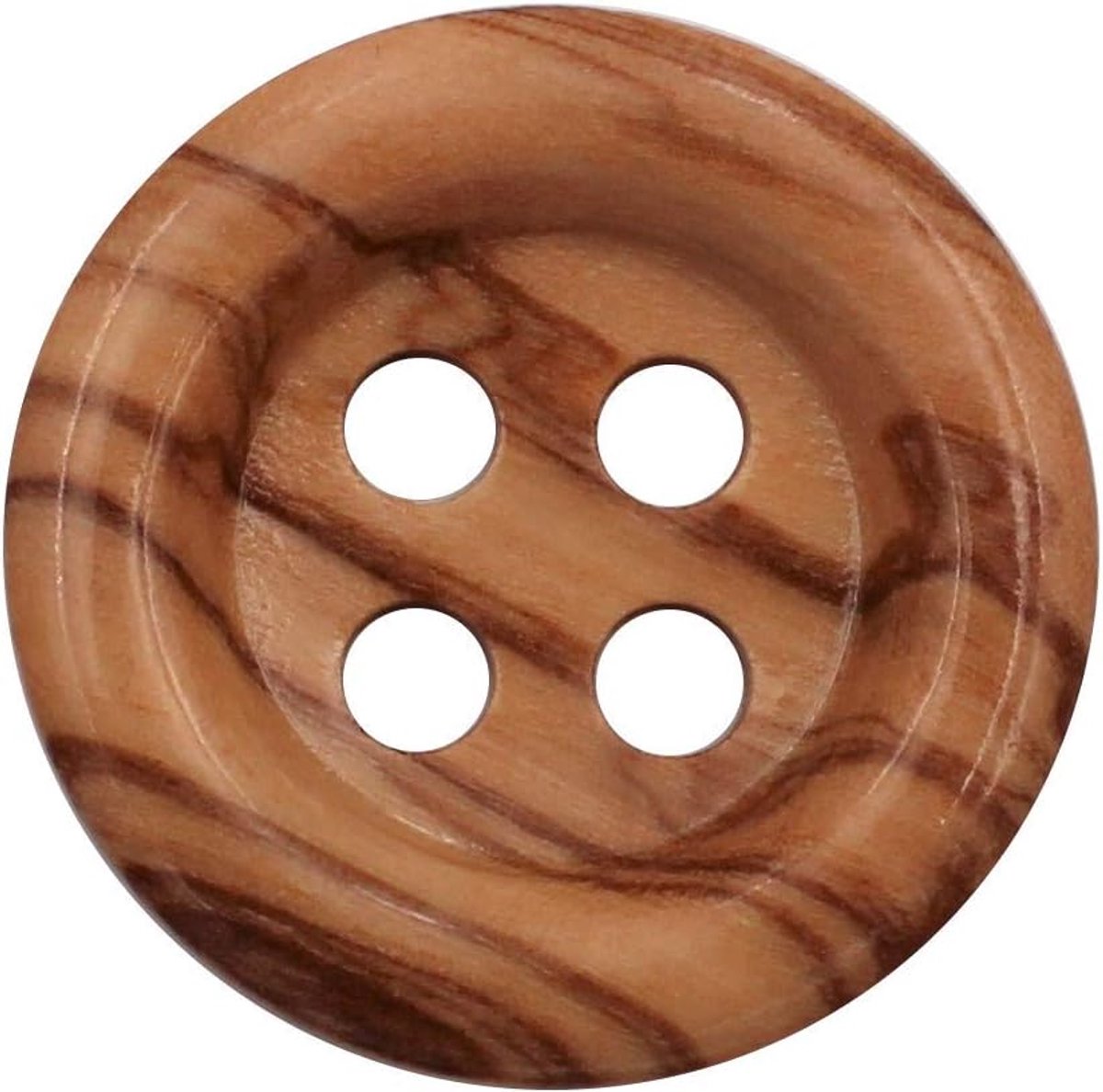 Hardmann knots 5pcs real olives wooden buttons 4 holes European production wooden button cute grain raised edge light - ShopVlot