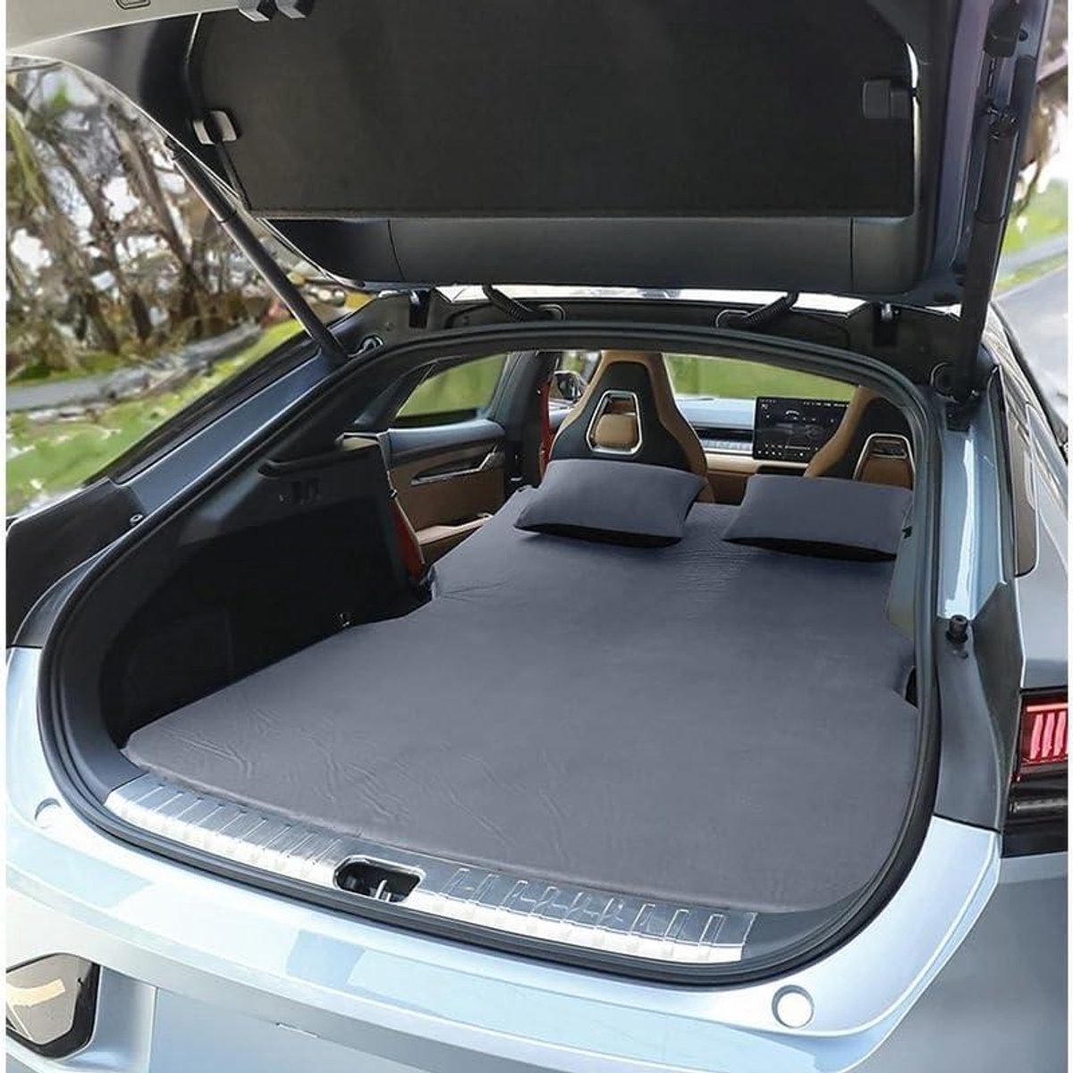 Draagbaar luchtmatras - Reisbed Autobed - Comfortabel Slapen - Opvouwbaar Ontwerp - One Size - Zwart
