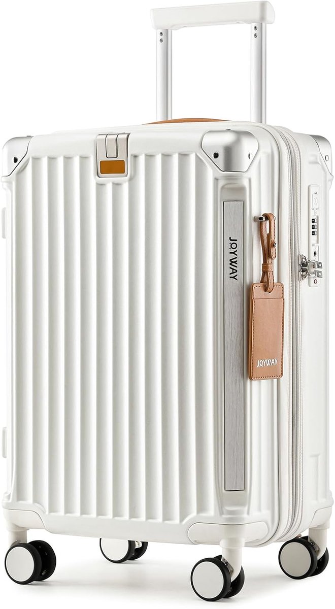 Joyway Suitcase Trolley Travel Suitcase ABS Hard Shell Trolley White 56 cm Handgepäck - ShopVlot