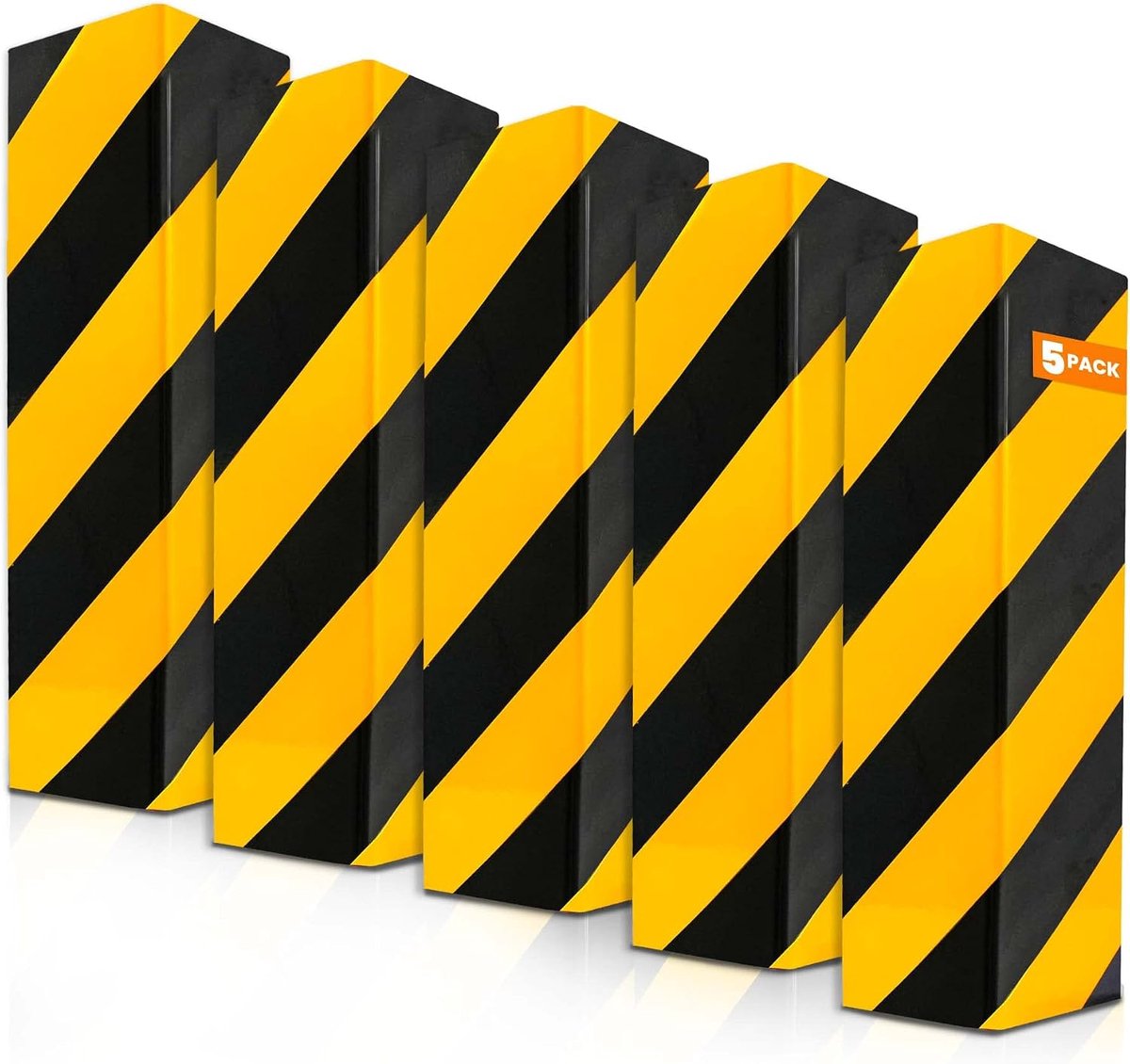 Pack of 5 Garage Column Edge Protectors 40 x 20 x 2 cm Edge Protection for Garage Walls Reflective Corner Protection - ShopVlot