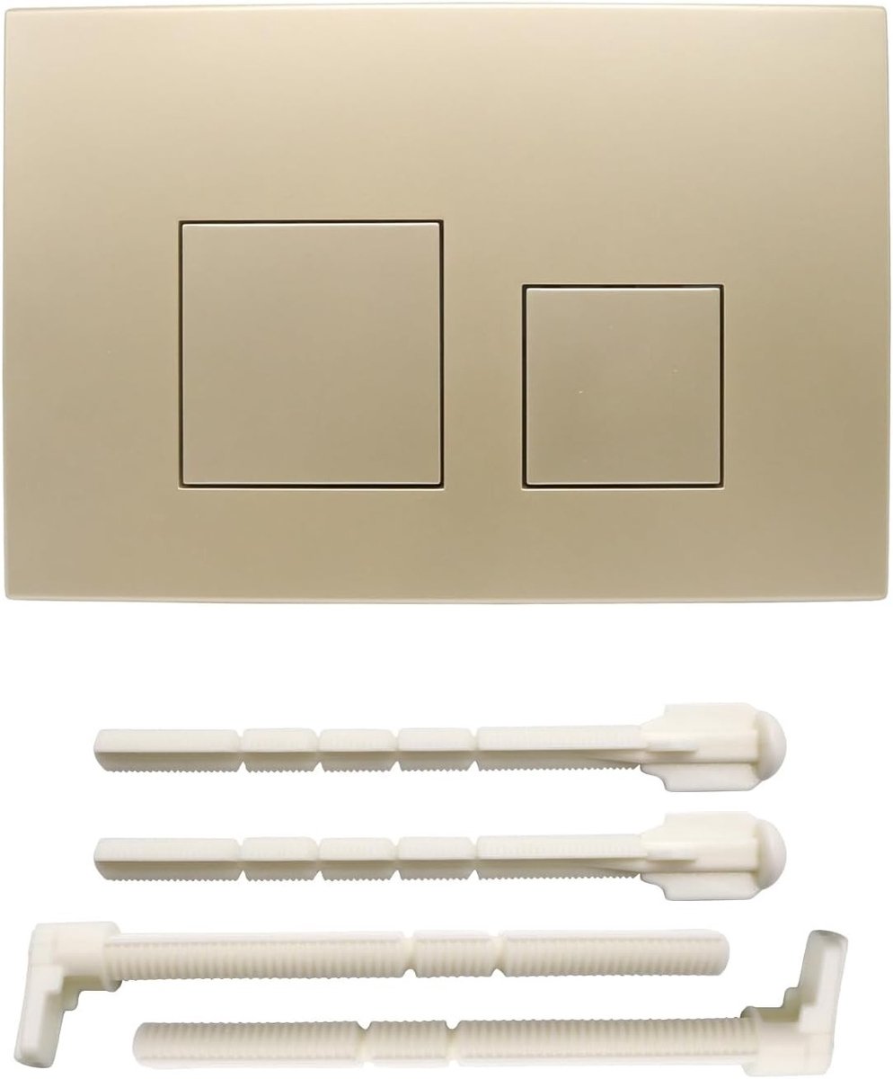 Controlepaneel voor WC - Geschikt voor Geberit Sigma 01, 10, 20, 21, 30, 50 en 60 - Plastic, Goud, 2-kwetsbare spoeling, Duurzaam en Modern Design