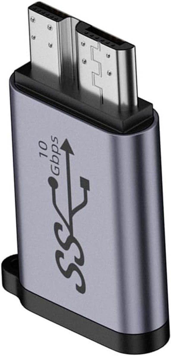 USB-C USB 3.1 Type C Female to Micro USB 3.0 Male Data Adapter 10Gbps Data Power with Chain for Laptop SSD Disk - ShopVlot