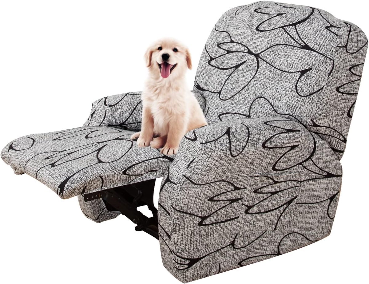 Lydevo Electric Recliner Chair Cover, Universal, 1 Seater, with Pockets, Elastic Chair Cover, Washable, Removable - ShopVlot