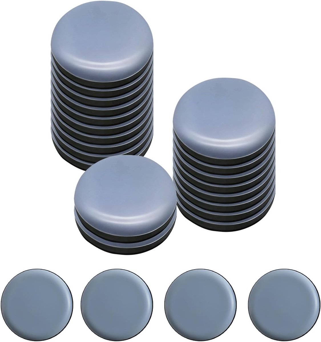 24 pieces furniture glides, 20 mm furniture glides made of PTFE – round furniture glides for silent movement and floor - ShopVlot
