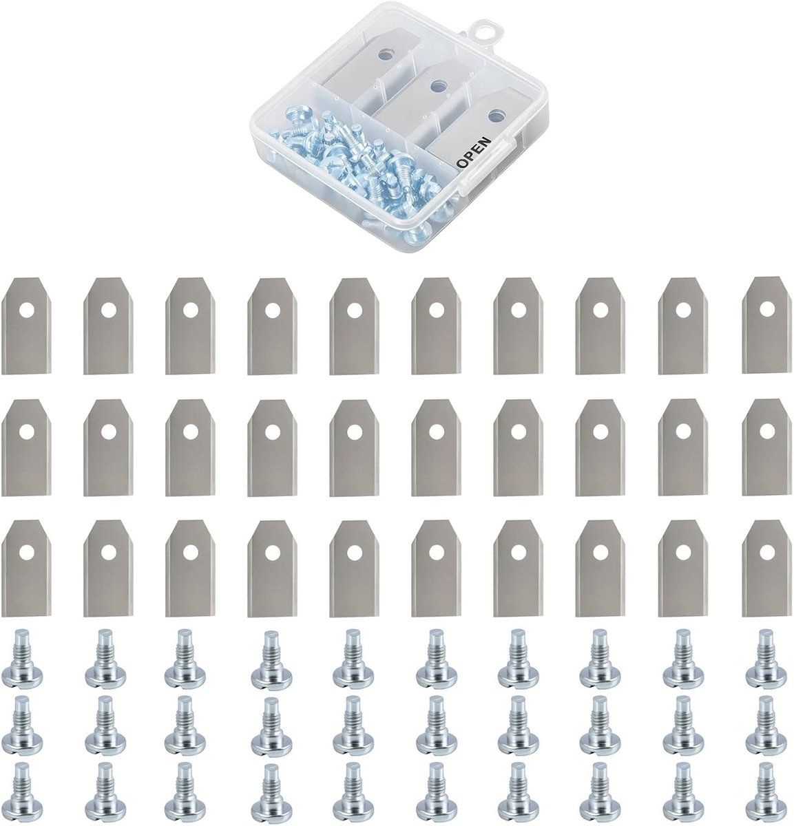 Reservemessen voor robotmaaiers - titaniumcarbide legering - set van 30 - superieure snijnauwkeurigheid - ShopVlot