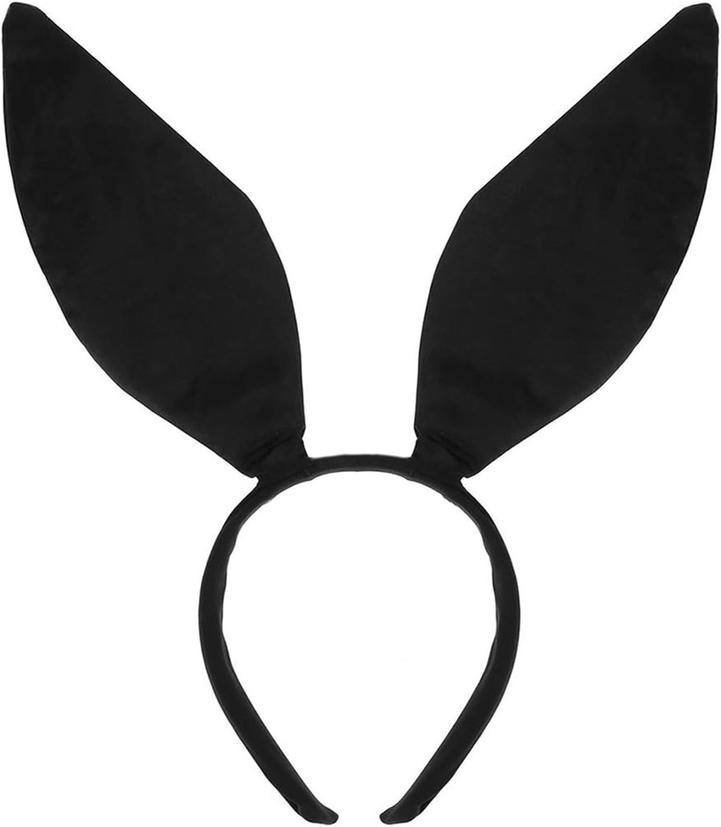 1 Piece Hair Ears Rabbit Black Sexy Cute Hair Band Rabbit Cosplay Rabbit Hair Band Halloween Accessory for Women Girls - ShopVlot