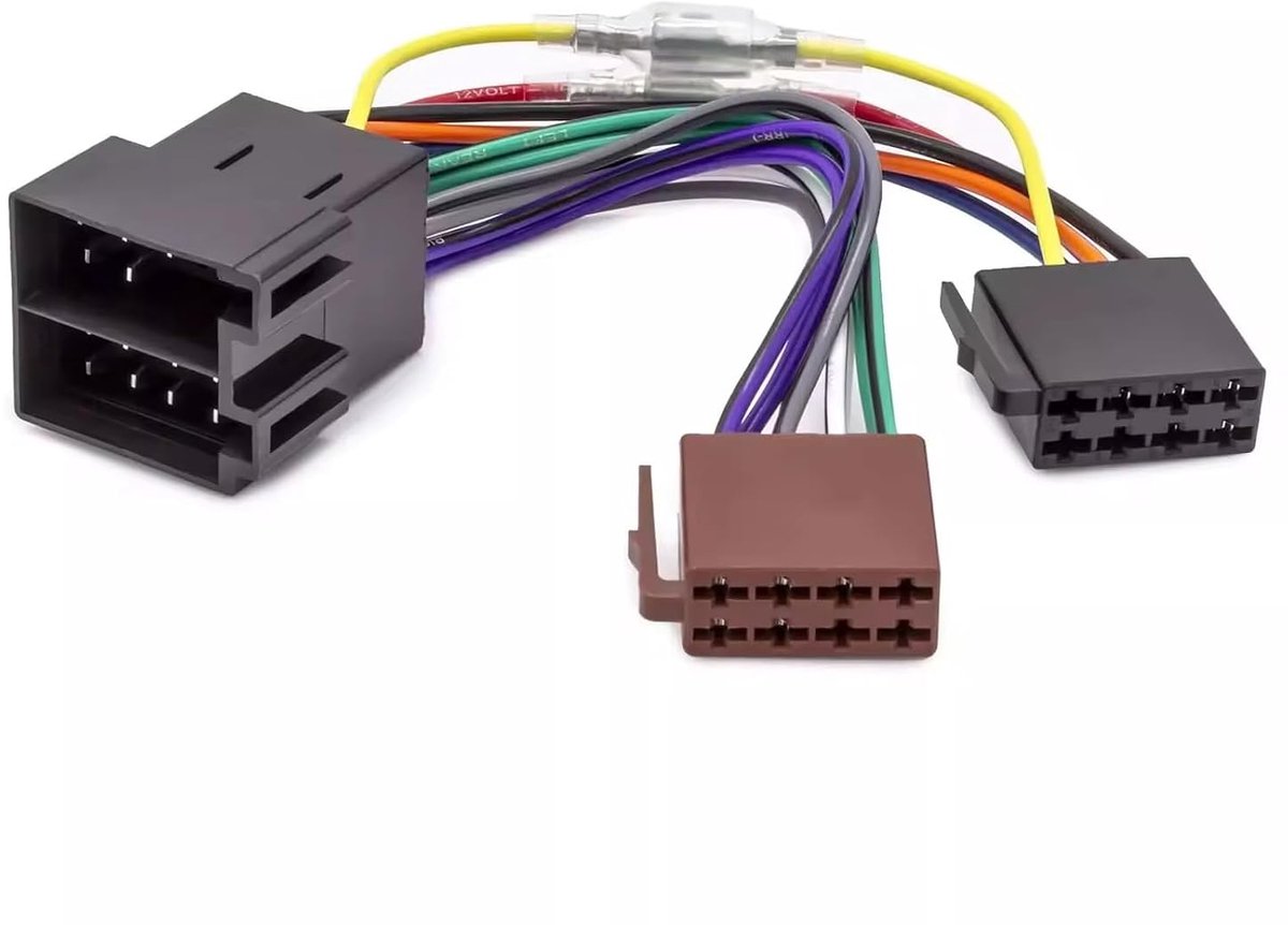 16 Pin Car Radio Adapter Cable, ISO Car Wiring Harness for Car, Clamp 15/30 Rotatable, Stereo Radio Adapter Cable - ShopVlot