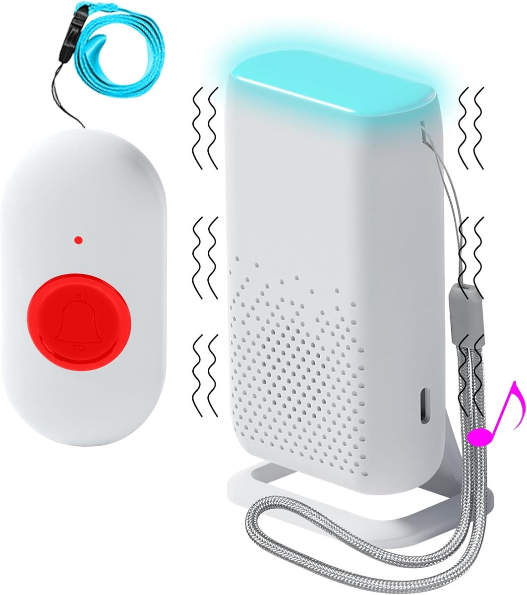 Wireless Caregiver Pager Vibration Caregiver Pager Home Safety Patient Alert Alarm System Elderly Alarm Call Button - ShopVlot