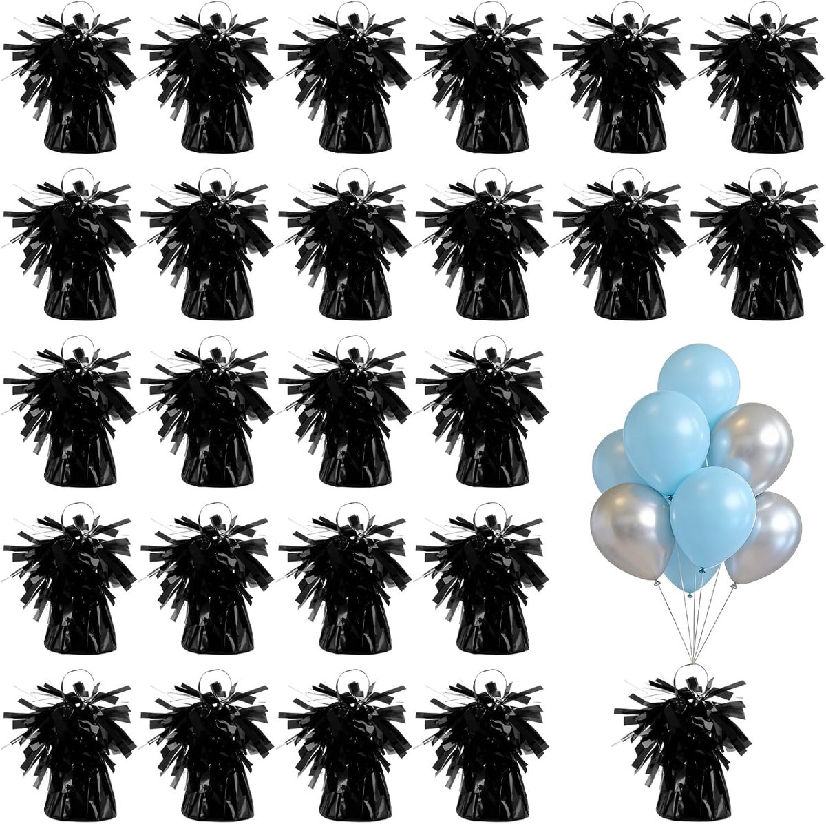 24 stuks gewichten voor heliumballonnen, 160-170 g/stuk, gewicht voor heliumballonnen, gewicht voor heliumballonnen - ShopVlot
