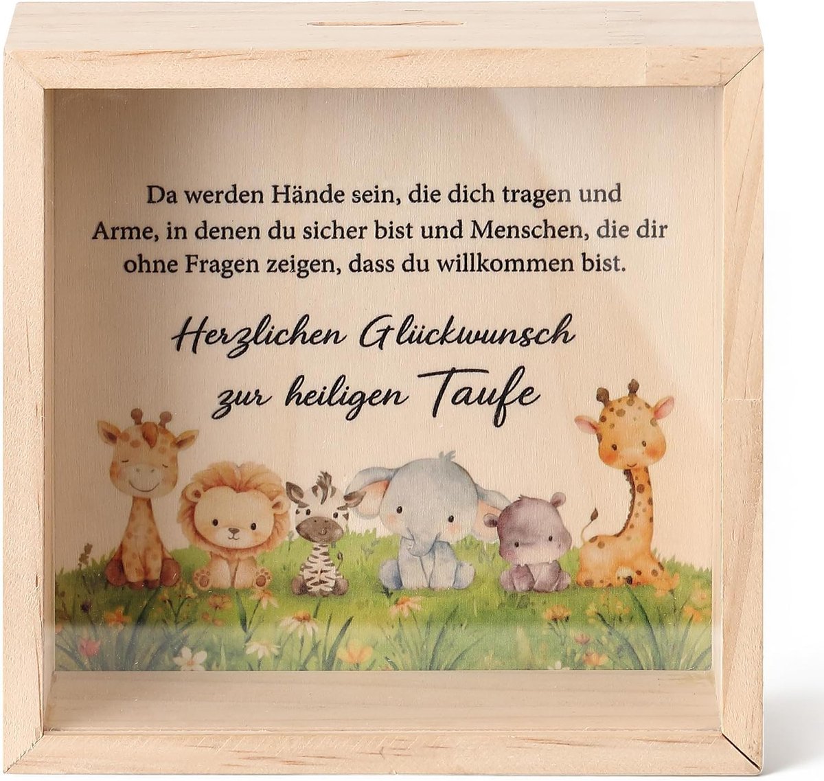 Namalu Fotolijst Spaarpot 16 x 16 cm Doopcadeaus 3D Fotolijst Spaarpot Houten Spaarlijst Geldgeschenken Verpakking - ShopVlot