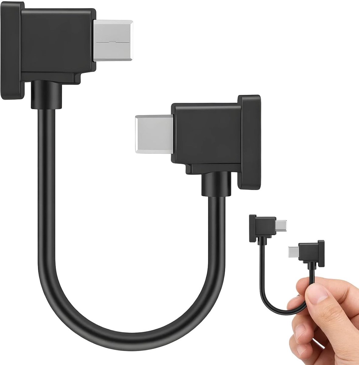 Korte USB-C naar USB-C kabel van 15 cm voor drone-accessoires en afstandsbediening, compatibel met iOS, iPad en andere USB-C smartphones en tablets