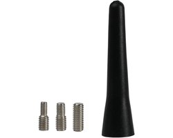 Auto antenne compact 6,5 cm - roestvrij staal - krachtige ontvangst AM/FM/DAB - geschikt voor meeste voertuigen - ShopVlot