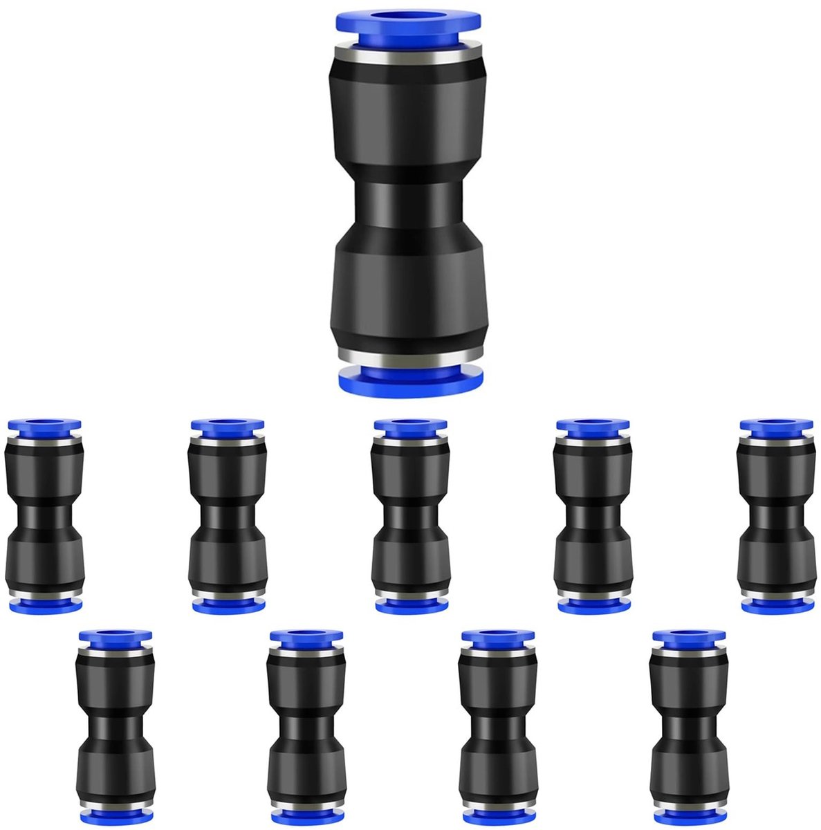 Solidchoice - Set van 10 Pneumatische Aansluitstukken voor Luchtleidingen