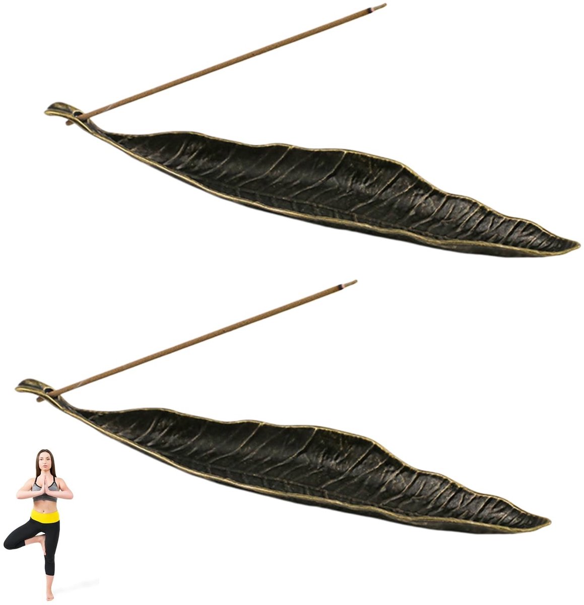 Solidchoice - Set van 2 Elegante Wierookstokjeshouders van Metaal