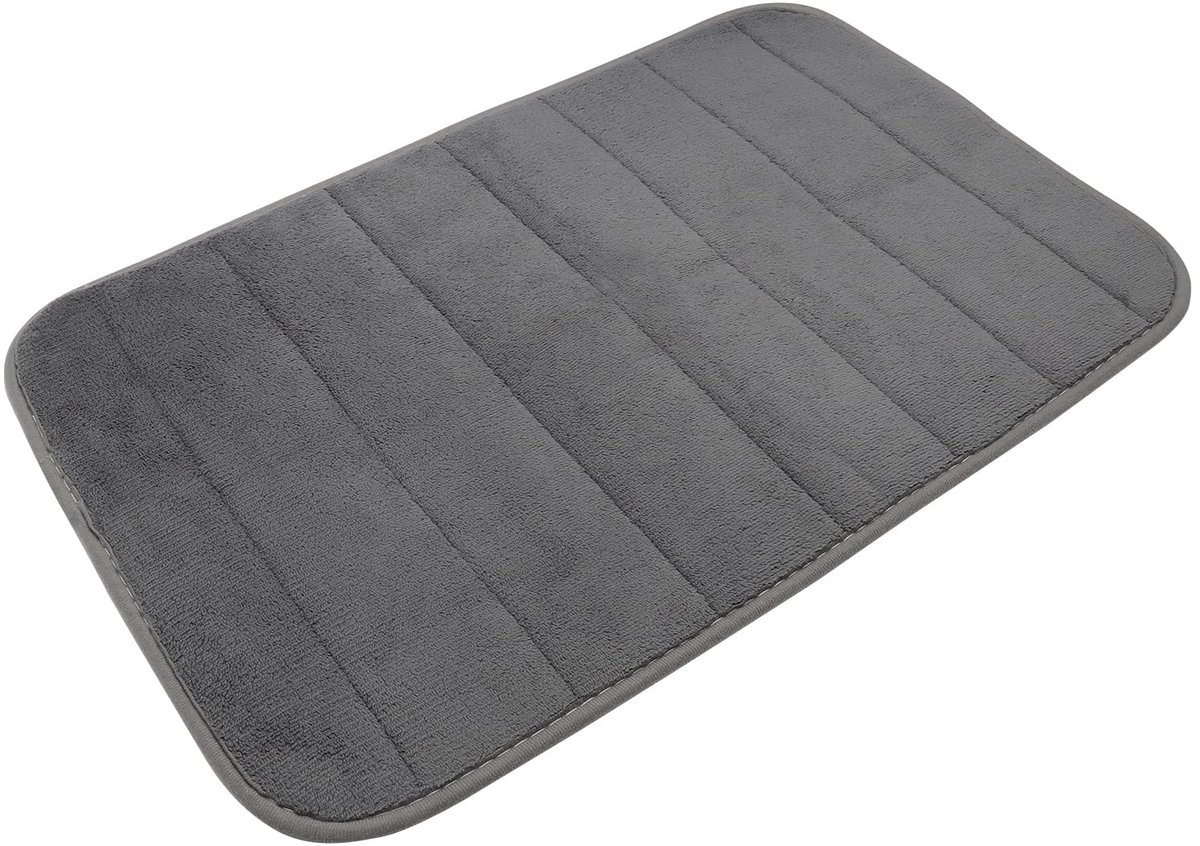 Solidchoice - Antislip Badmat van Memory Foam, Donkergrijs