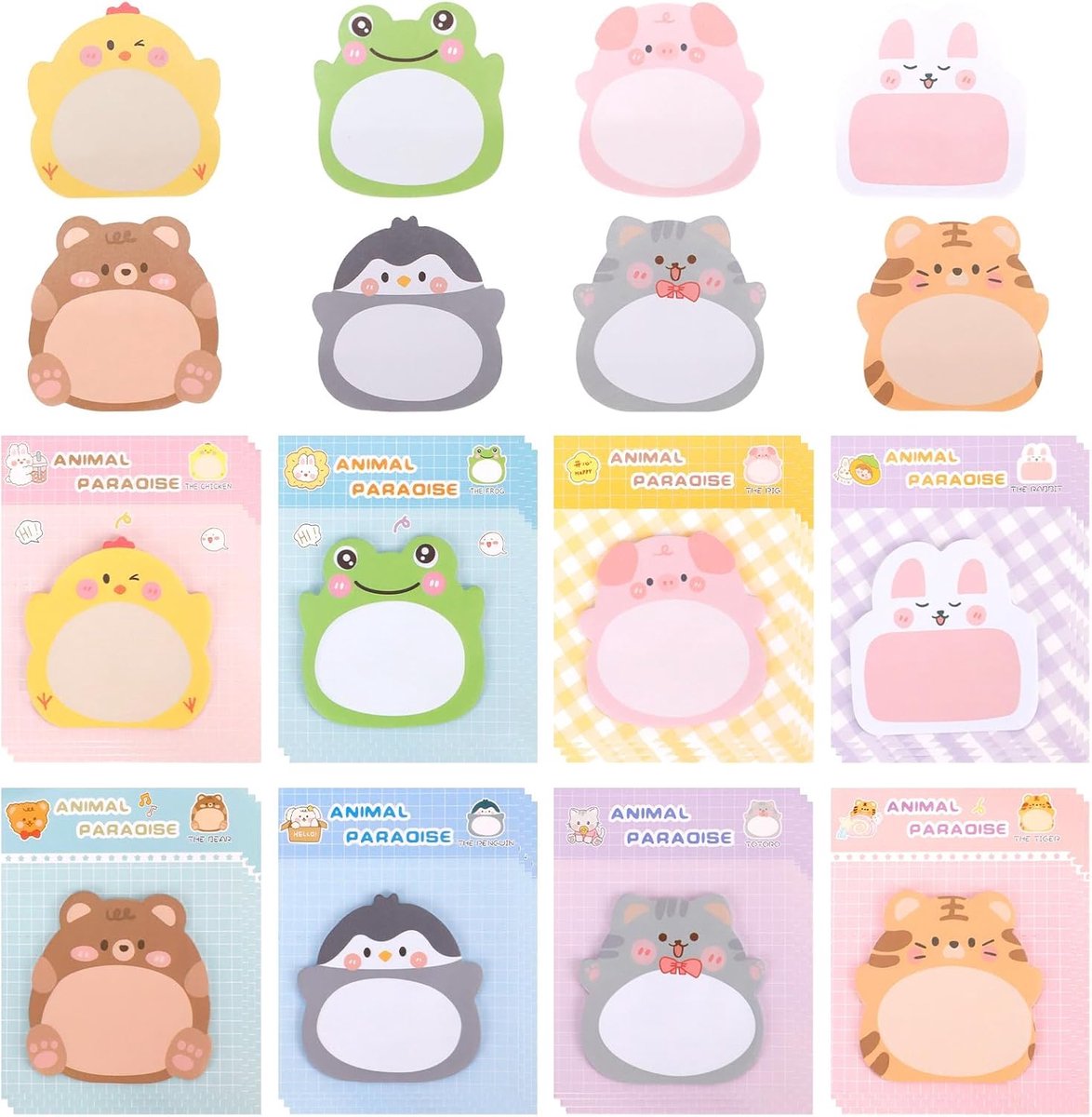 Dierenstickers set 24 stuks - schattige ontwerpen - zelfklevend - ideaal voor organisatie - ShopVlot