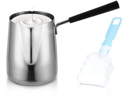 Turkse Koffie Maker Boter Verwarmer Mini RVS Griekse Koffie Verwarmende Smeltende Melkpan met Tuit…