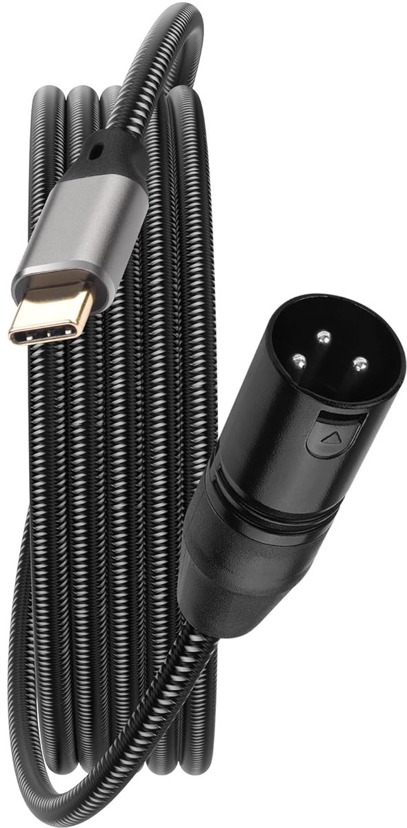 USB C naar XLR kabel 3,2 FT - USB Type C naar XLR male - Hi-Fi audio kabel - Voor versterker en luidsprekers - ShopVlot