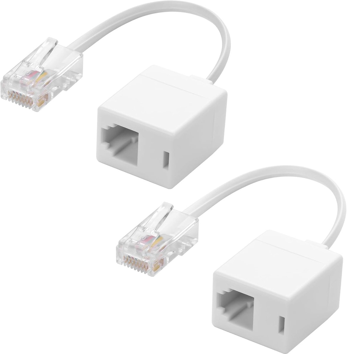 RJ45 naar RJ11 converter adapter - 2-pack - LAN uitbreiding - eenvoudig te gebruiken - ShopVlot