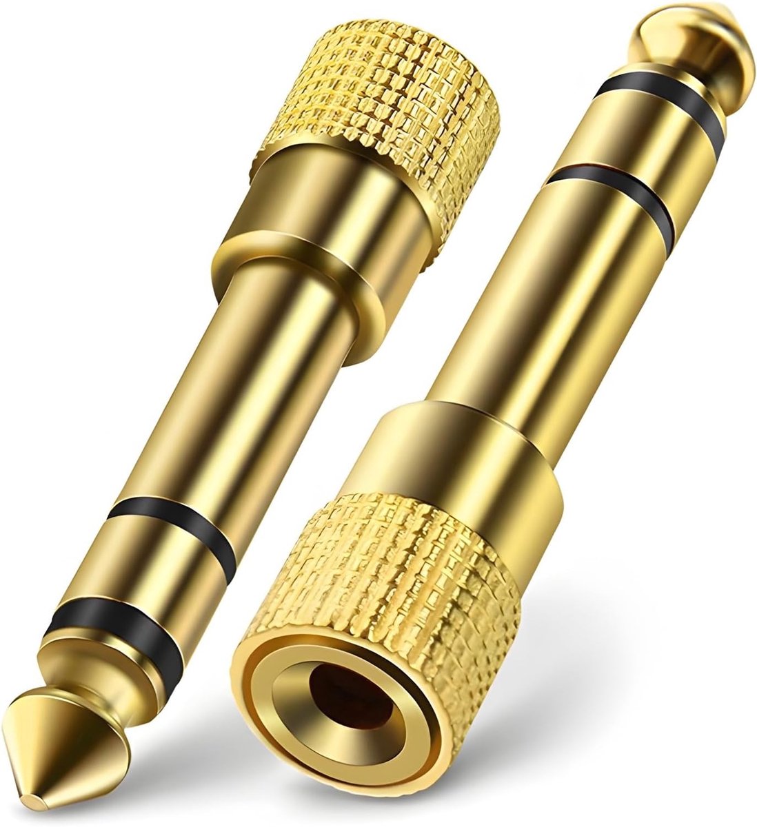 Audio-jack adapter 3,5 mm naar 6,5 mm - 2 stuks - hoogwaardig en duurzaam - ideaal voor muziekinstrumenten - ShopVlot