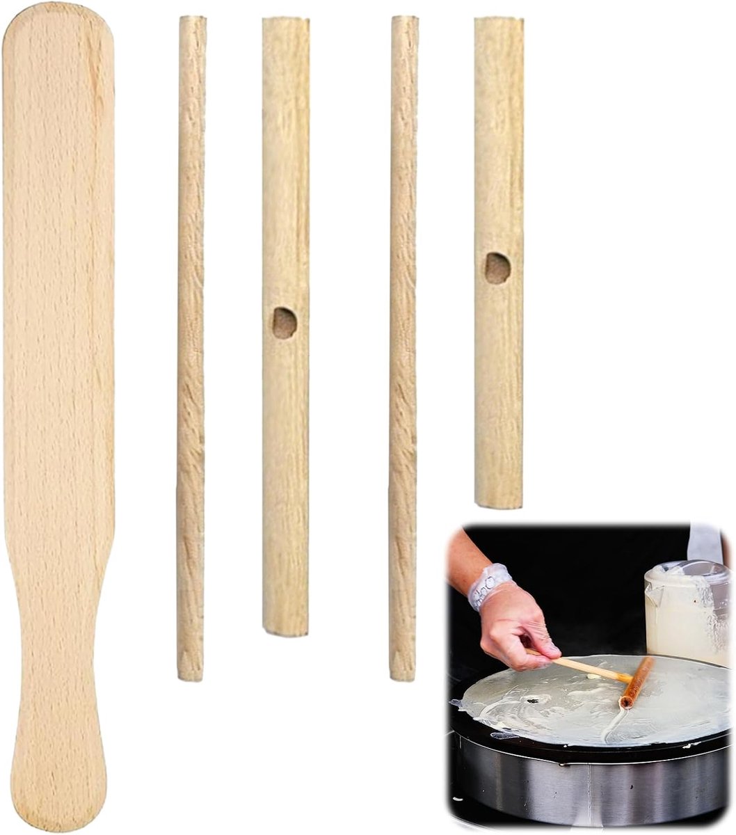 Dispenser voor crêpes 3-delig set - T-vormige deegverdelers 12/18 cm - ideaal voor gelijkmatige verdeling - ShopVlot