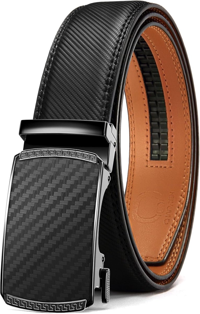 Riem mannen 35mm - automatische leren riem - ratel zonder gaten - perfect voor business suit - ShopVlot