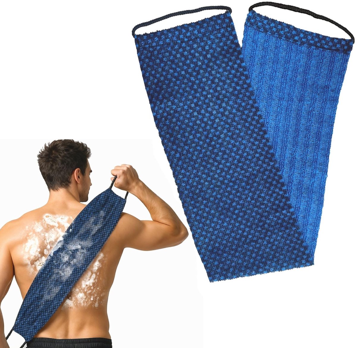 Solidchoice - Dubbelzijdige Exfoliërende Douchehanddoek voor Diepe Reiniging