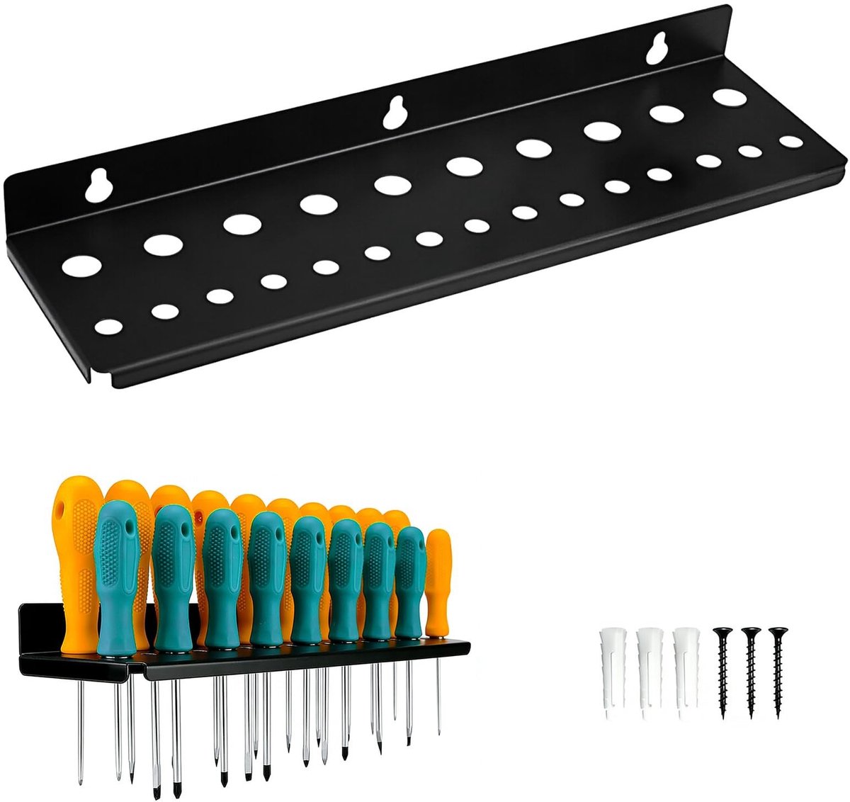 Solidchoice - Tool Organizer met 25 Gaten van Koolstofstaal