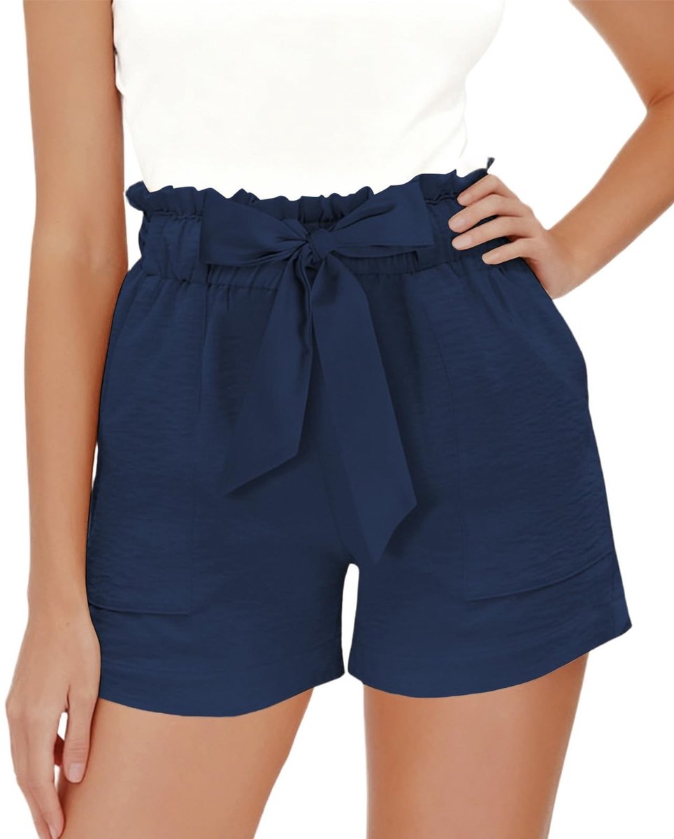 Solidchoice - Korte Zomerbroek voor Dames met Hoge Taille