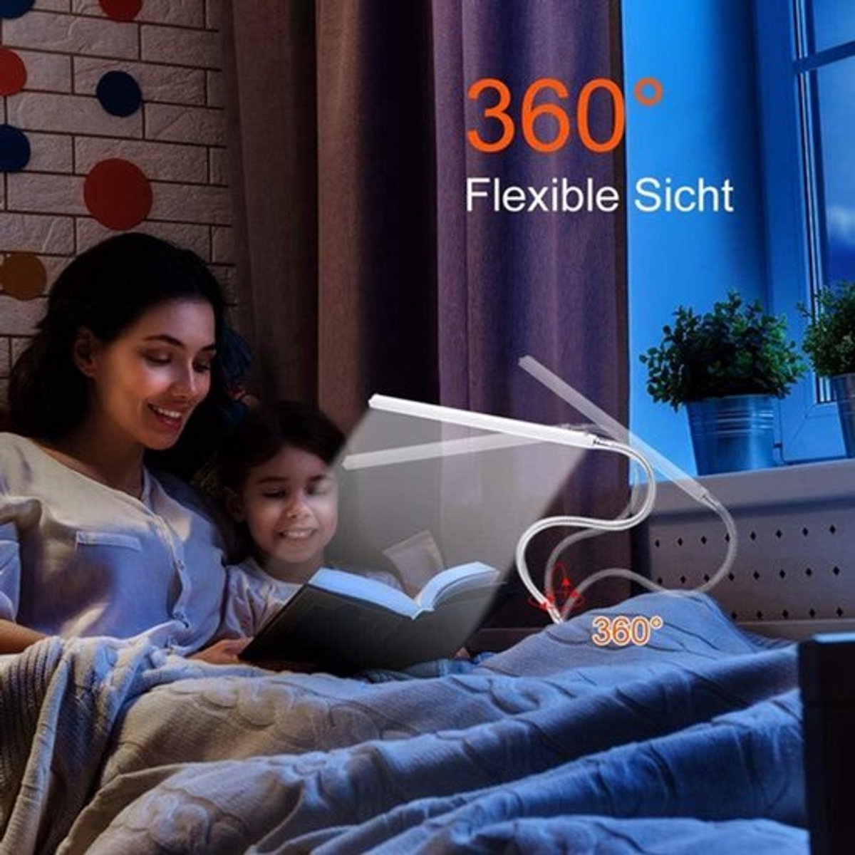 Flexibele USB bureaulamp met clip en 3 standen - ideaal voor studeren en make-up