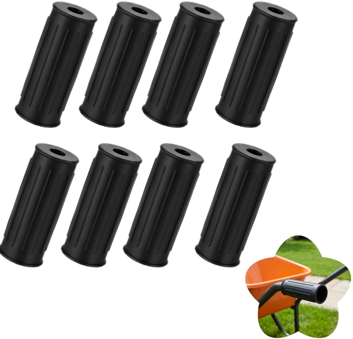 Solidchoice - Set van 8 Antislip Handgrepen voor Kruiwagen en Steekwagens