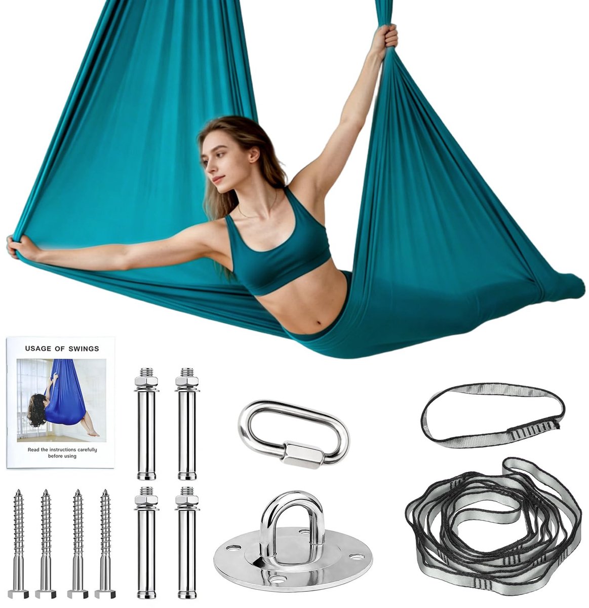 Solidchoice - Yoga Hammock Swing voor Anti-Gravity Oefeningen en Stretching