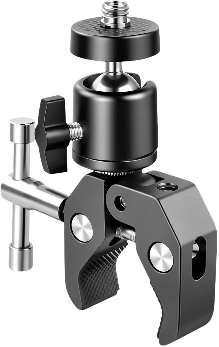 Solidchoice - Universele Camera Mount met Super Clamp en 360° Balhoofd