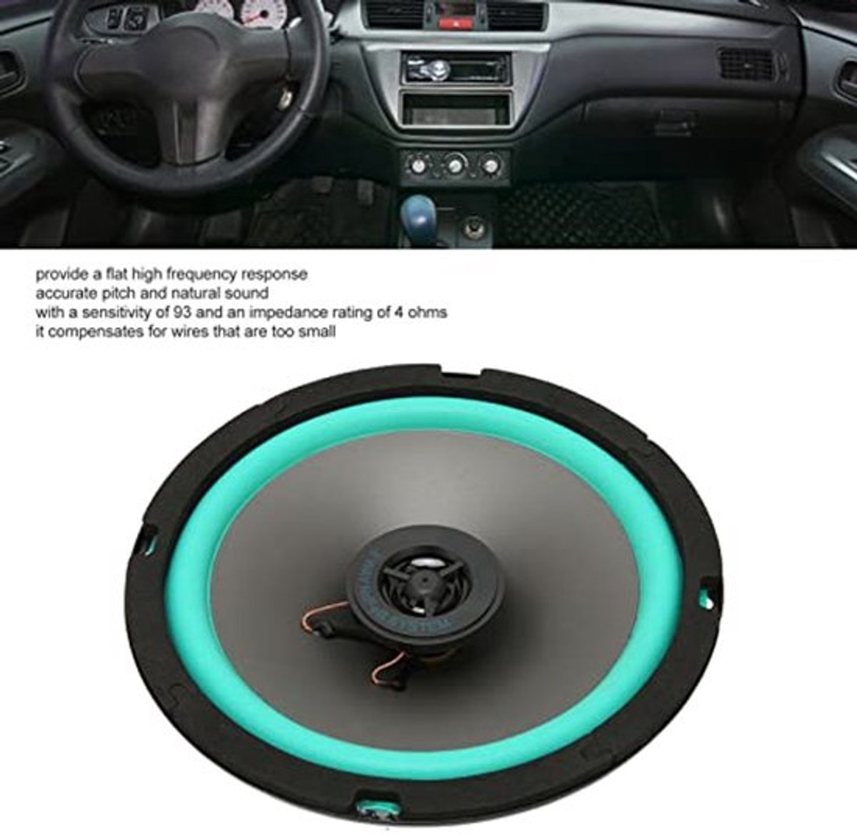 Allecto - 6.5 Inch Car Audio Speaker - Hoge kracht subwoofer - Perfect voor auto - 160 W geluidssysteem - Bass surround sound - Geschikt voor alle ... – foto 2