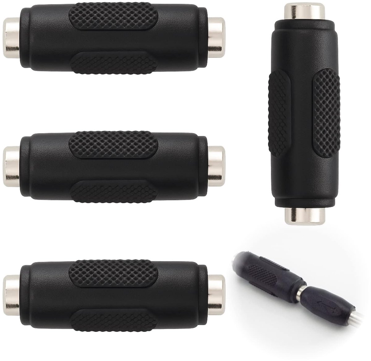 Solidchoice - 4 Stuks DC 5.5 x 2.1mm Female naar Female Voedingsadapter