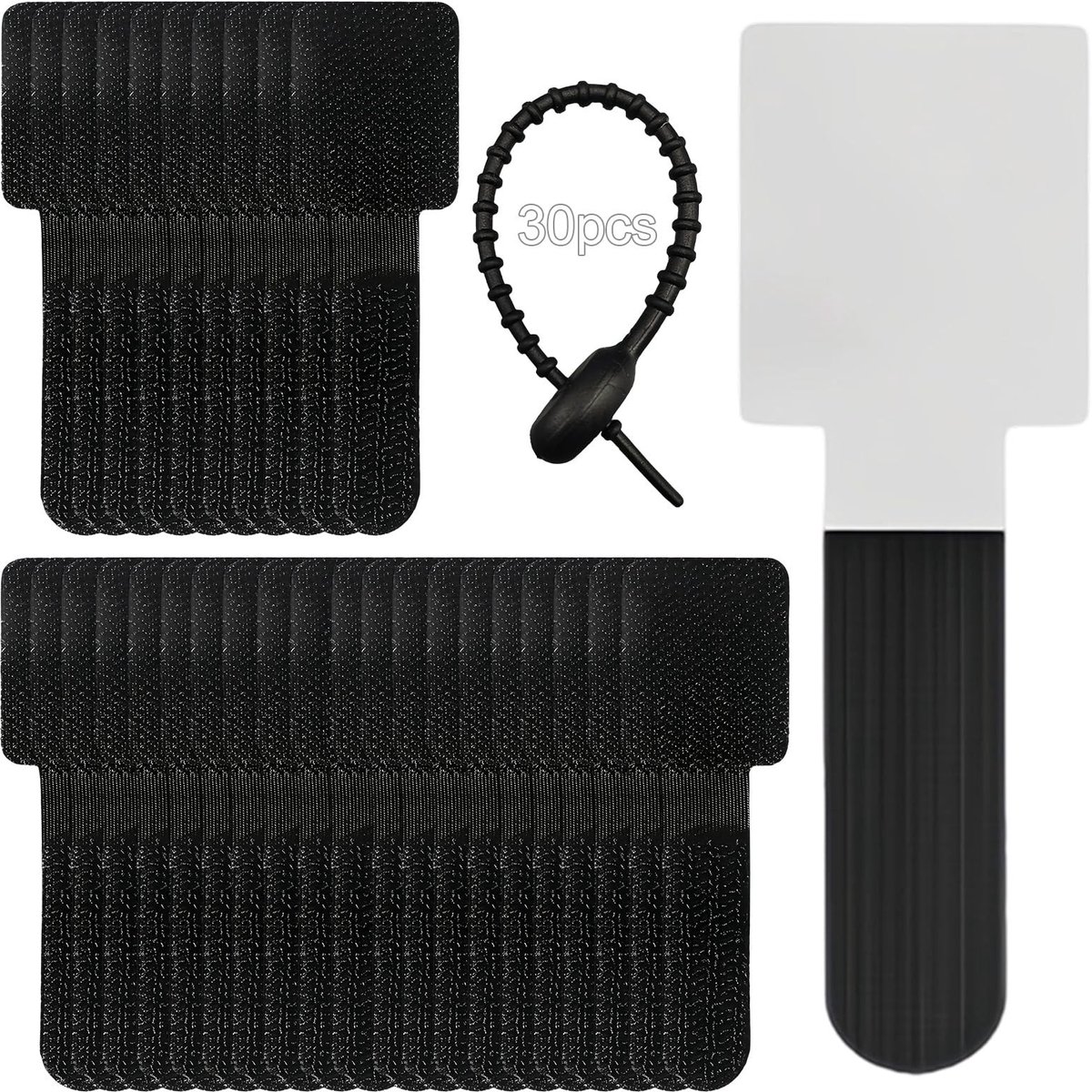 Solidchoice - 60 Stuks Kabelbinders, Herbruikbaar en Flexibel