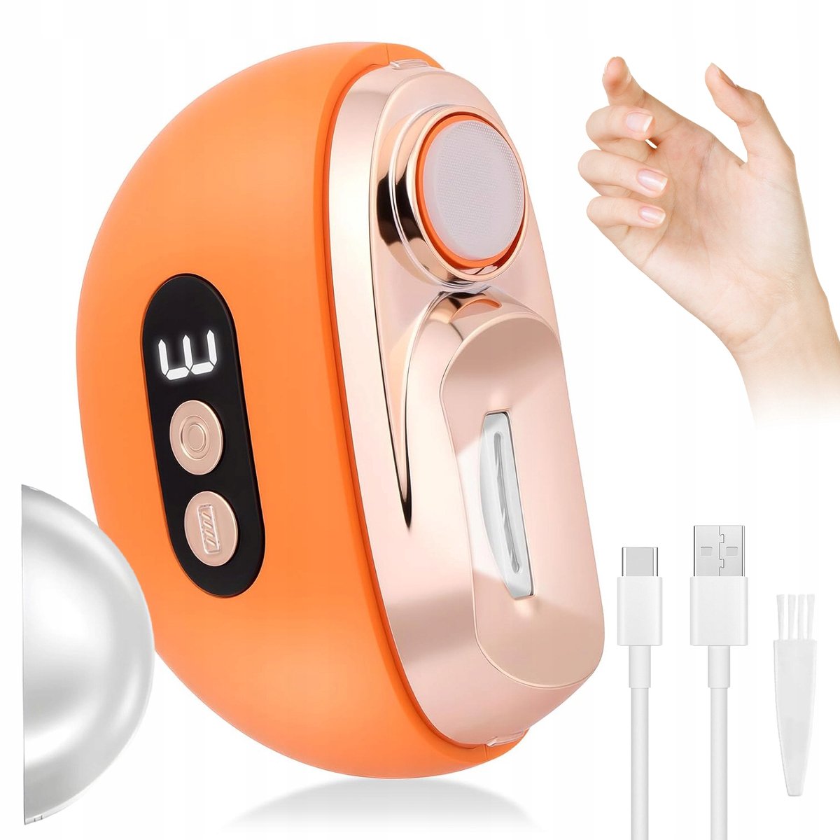 Elektrische Nagelknipper - 2-in-1 Trimmen & Vijlen - met Nagelvijl en Polijstfunctie - 3 Snelheden - LED Licht - Stil en Veilig - Met Nagelopvangbak - Electric Nail Clippers - Voor Thuis en Reizen- Compact en Draadloos